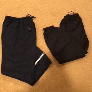 Bundle of two pairs of boys nylon sweat pants